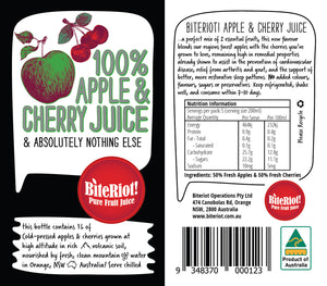 BiteRiot Apple and Cherry Juice - 6 Pack